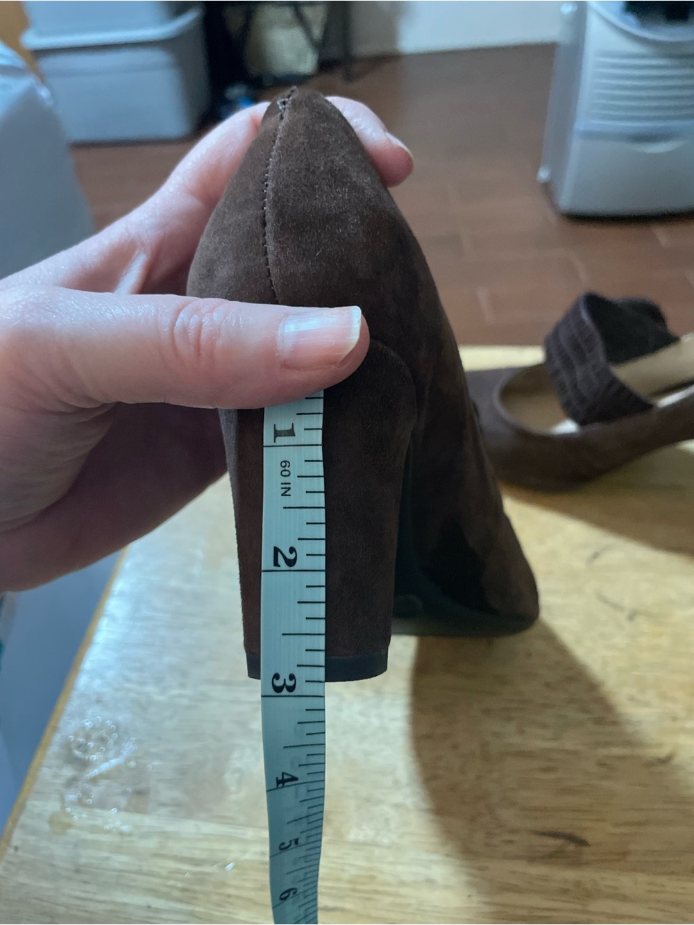 Nurture Madge dark brown suede leather Mary Jane pumps slip on block heel shoe 6 - Picture 8 of 16